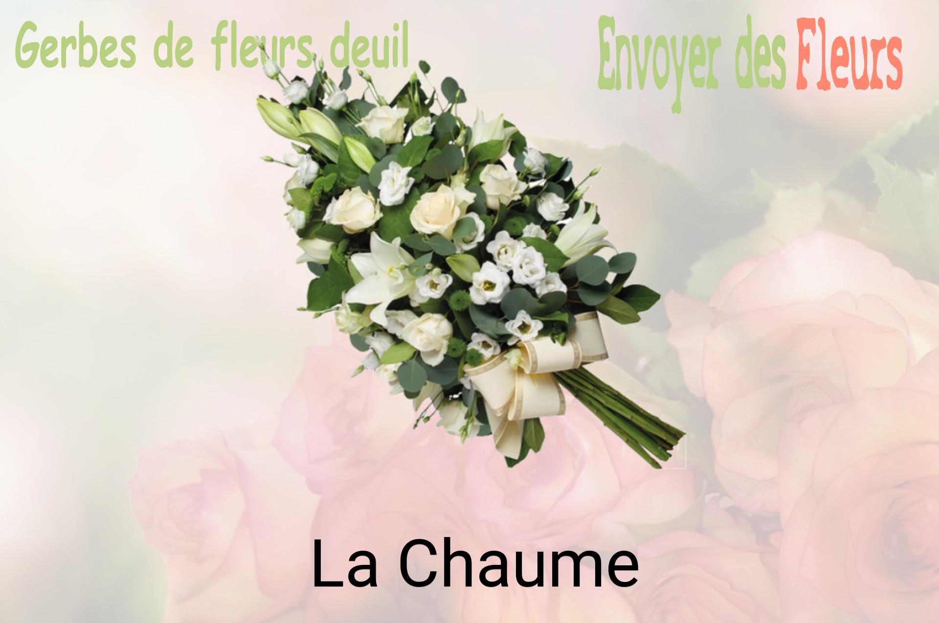 Gerbe de fleurs de deuil livrée à La Chaume